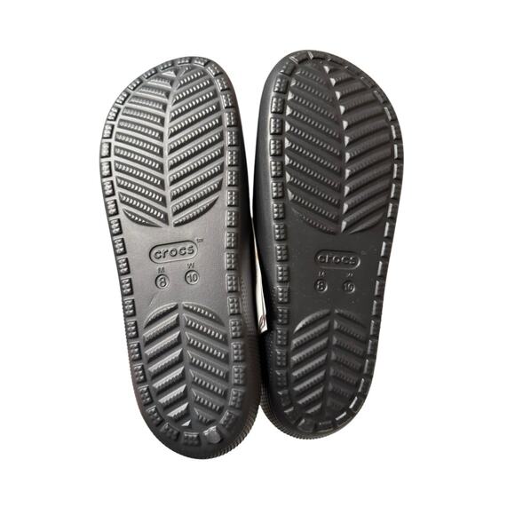 Crocs NEW Unisex Adult Classic Slide V2 Sandals Black US Men's 8 Women's 10 - Picture 7 of 10